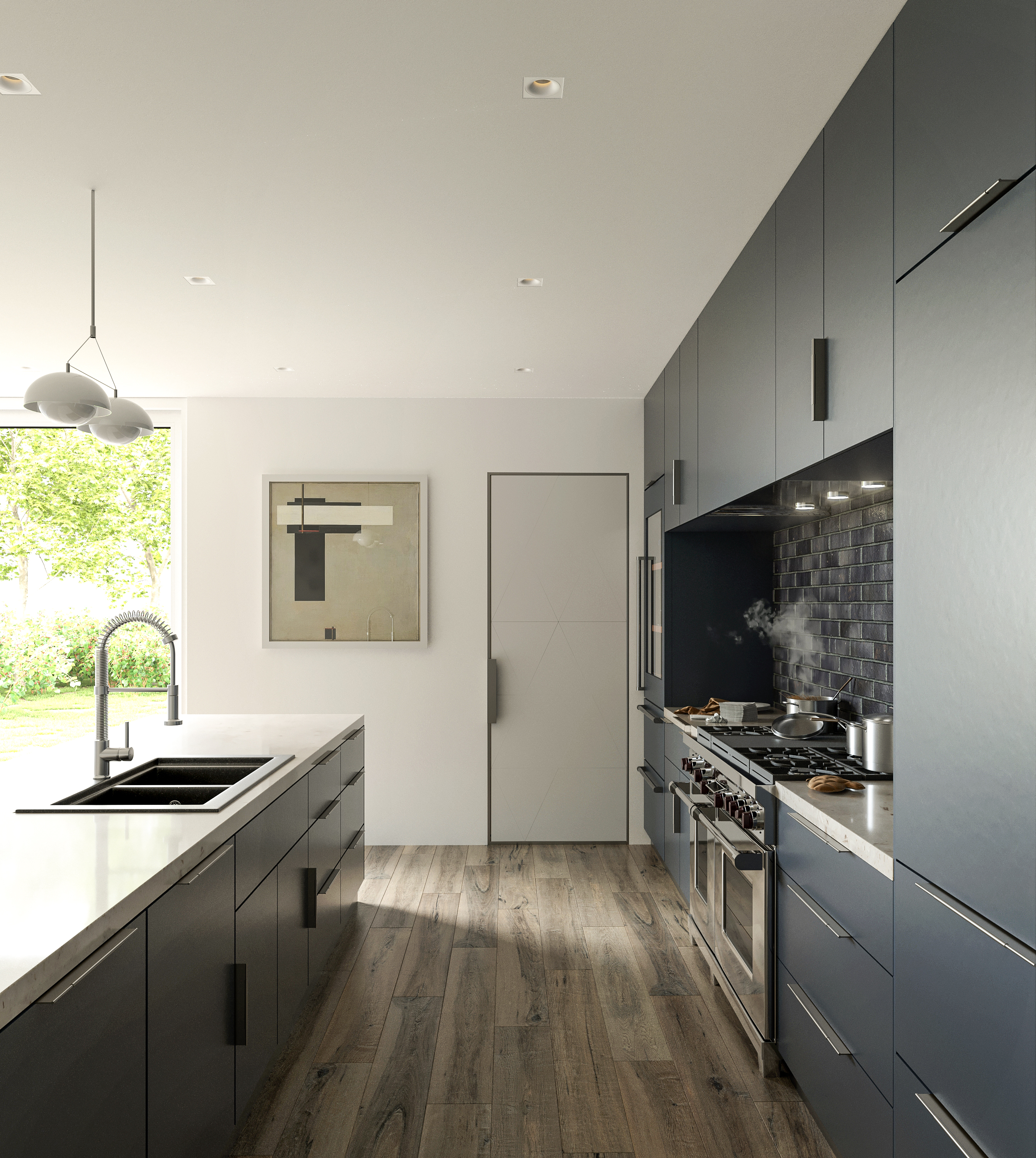 Kitchen rendering.